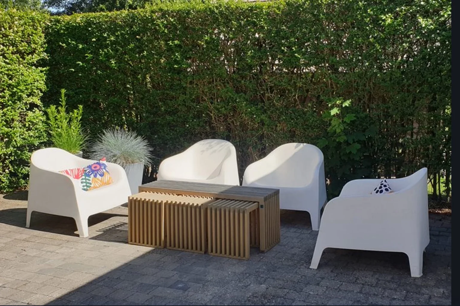 Coin salon sur la terrasse